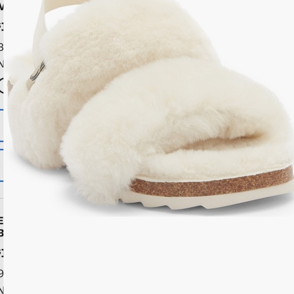 Fluffy Cream Slide Sandals